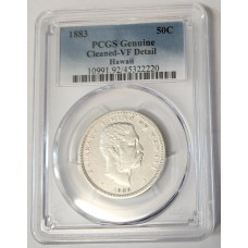 UNITED STATES OF AMERICA 1883 . FIFTY  50 CENTS . HAWAII